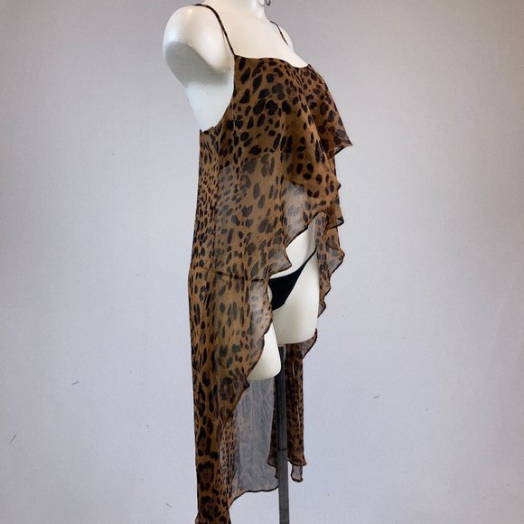 Unif WAVE Leopard Print Asymmetrical Tank Top - Picture 4 of 8